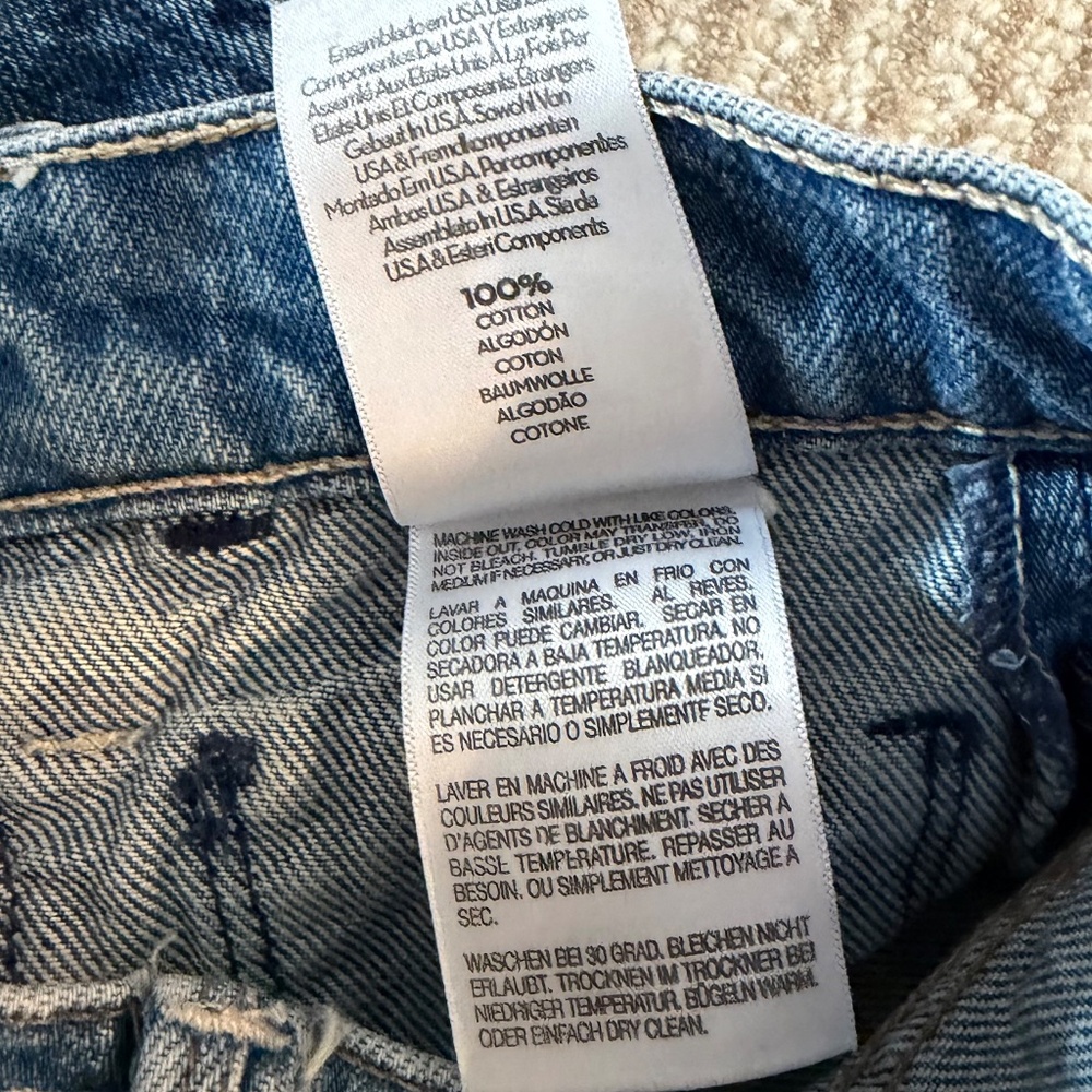 MOTHER The Patch Maven Heel Wide Leg  High Rise Jeans in Love Triangle Size 25 - Picture 4 of 12